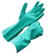 NMSAFETY аттестованный CE ладони en388 en374 для промышленных зеленый нитрила перчатки